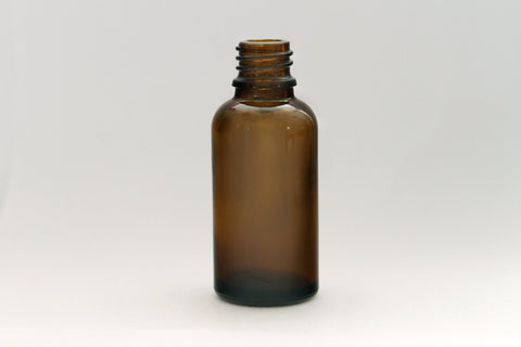30ml Amber Glass Bottle 18/415 neck - BTL Only - CASED 330 - Rock Bottom Bottles / Packaging Company LLC