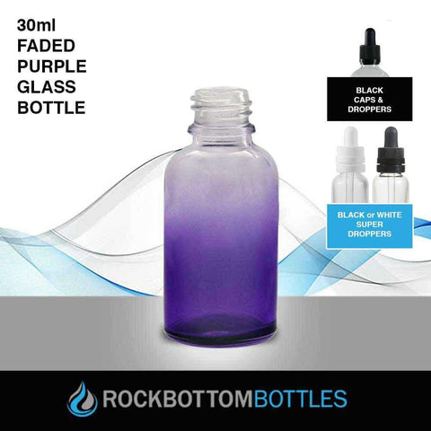 30ml Faded Purple Glass Bottle - Rock Bottom Bottles / Packaging Company LLC