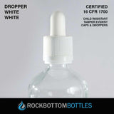30ml Frosted Glass Bottle 18-415 Neck - CASED 297 - Rock Bottom Bottles / Packaging Company LLC