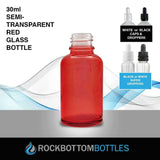 30ml Red Glass Bottle 18-415 Cased 270 - Rock Bottom Bottles / Packaging Company LLC