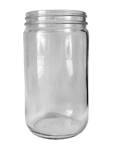 32oz 89-400 STRAIGHT SIDED GLASS JAR - CASED 12 - 132 CASES PER PALLET -  1584 PER PALLET - Rock Bottom Bottles / Packaging Company LLC