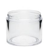 4 oz 70-400 Clear Thick Wall Polystyrene Jar - CASED 180 - Rock Bottom Bottles / Packaging Company LLC