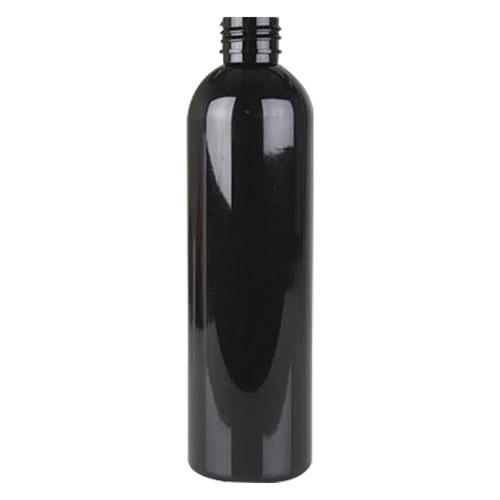 4 oz Black PET cosmo round bottle with 24-410 neck finish - CASED 805 - Rock Bottom Bottles / Packaging Company LLC