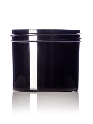 4 oz black PP single wall jar with 70-400 neck finish - CASED 560 - Rock Bottom Bottles / Packaging Company LLC