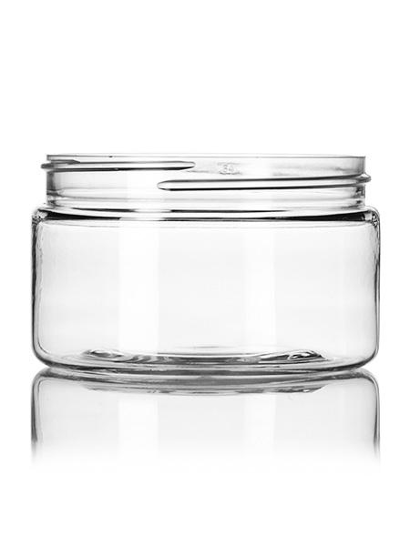 4 oz clear PET single wall jar with 70-400 neck finish- CASED 600 - Rock Bottom Bottles / Packaging Company LLC