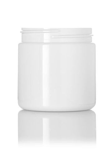 4 oz white PET single wall jar with 58-400 neck finish - CASED 250 - Rock Bottom Bottles / Packaging Company LLC