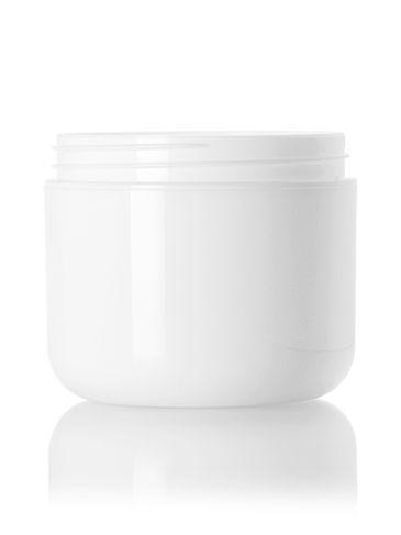 4 oz White PP double wall round base jar with 70-400 neck finish - CASED 240 - Rock Bottom Bottles / Packaging Company LLC