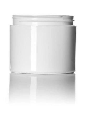 4 oz White PP Double Wall Straight Base Jar with 70-400 neck finish - CASED 240 - Rock Bottom Bottles / Packaging Company LLC