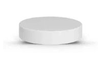 48-400 White Smooth Skirt Lid with Foam Liner - Rock Bottom Bottles / Packaging Company LLC