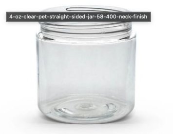 4oz 58-400 Single Wall Straight Side Clear Pet Jar - Rock Bottom Bottles / Packaging Company LLC