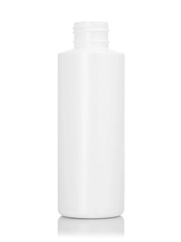 4oz White HDPE Cylinder Bottle 24-410 Neck - Cased 756 - Rock Bottom Bottles / Packaging Company LLC