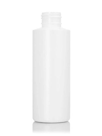 4oz White HDPE Cylinder Bottle 24-410 Neck - Cased 756 - Rock Bottom Bottles / Packaging Company LLC
