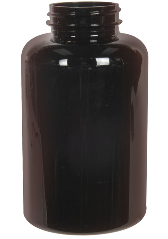 500cc 45-400 Dark Amber PET Packer - Cased 140 - Rock Bottom Bottles / Packaging Company LLC