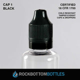 50mL - PE Plastic Bottle - CASED 1250 - Rock Bottom Bottles / Packaging Company LLC