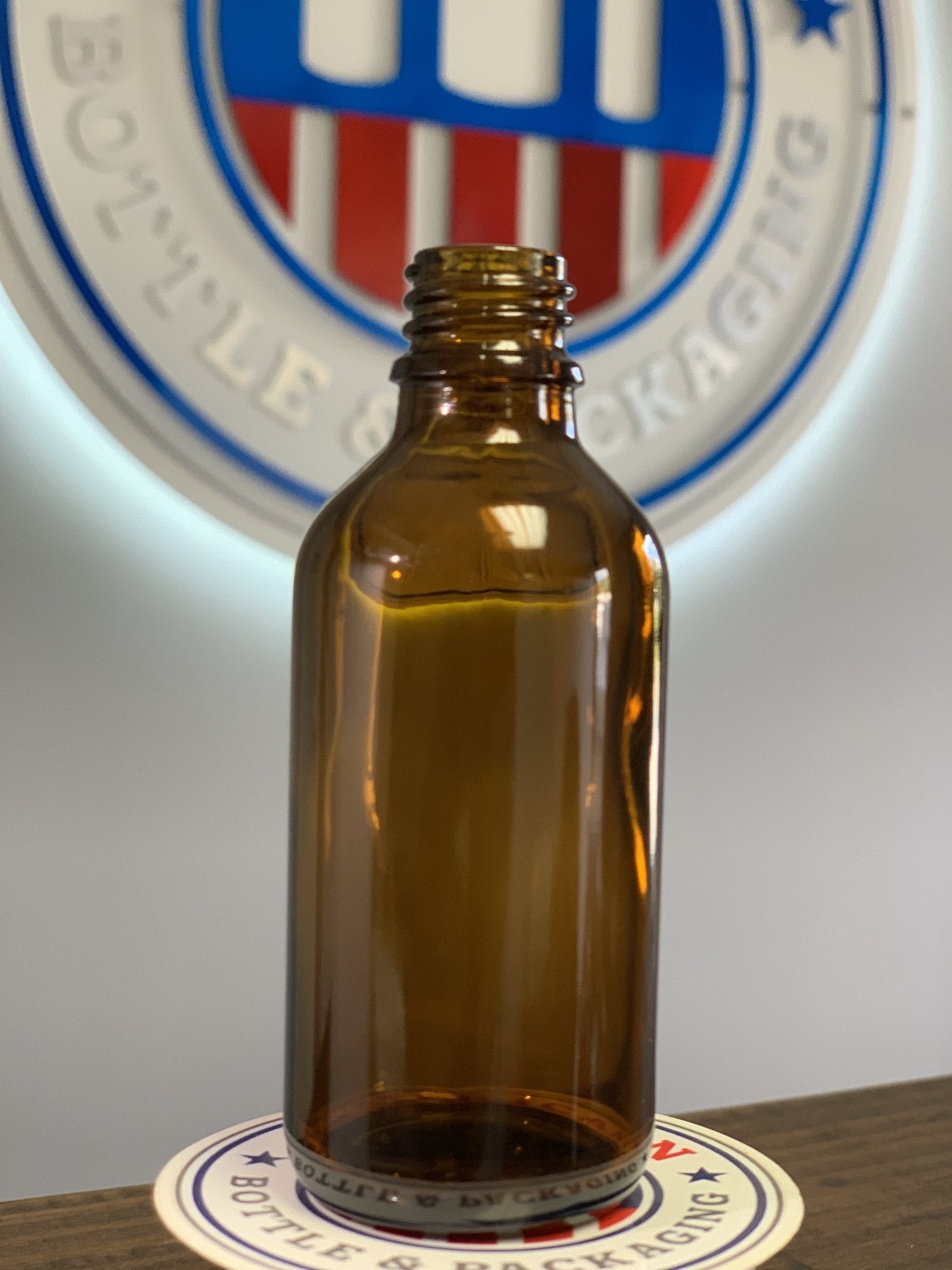60ml Amber Glass Bottle with 18-415 Neck - CASED 240 - Rock Bottom Bottles / Packaging Company LLC