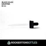 60ml Clear Boston Round Glass Bottle (20/400 neck) - Rock Bottom Bottles / Packaging Company LLC