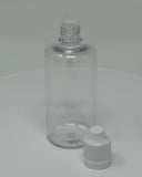 60ml Clear PET Bottle White CRC Cap with Eye Drop Tip Cased 800 - Rock Bottom Bottles / Packaging Company LLC