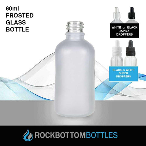60ml Frosted Glass Bottle - Rock Bottom Bottles / Packaging Company LLC
