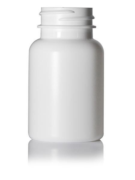 75 cc White HDPE packer bottle with 33-400 neck finish - Cased 850 - Rock Bottom Bottles / Packaging Company LLC