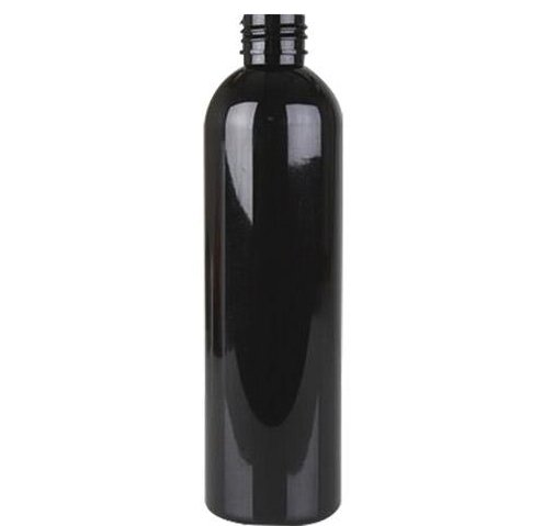 8 oz Black PET cosmo round bottle with 24-410 neck finish - CASED 200 - Rock Bottom Bottles / Packaging Company LLC