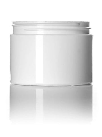 8oz 89-400 White Double Wall Jar - CASED 144 - Rock Bottom Bottles / Packaging Company LLC