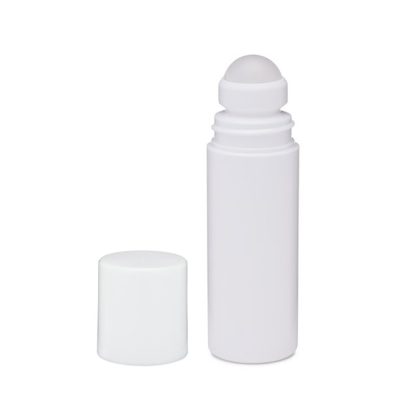 Smooth Cap for White HDPE Roll On Bottles. 1-3oz.  - CASED 900 - Rock Bottom Bottles / Packaging Company LLC