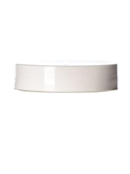 White PP 45-400 smooth skirt lid with unprinted pressure sensitive (PS) liner - CASED 2000 - Rock Bottom Bottles / Packaging Company LLC