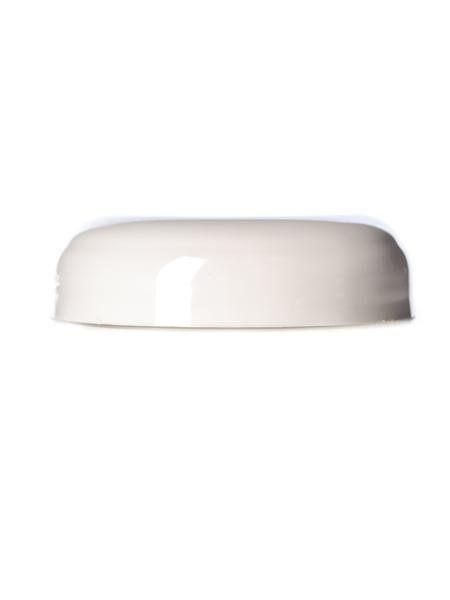 White PP 58-400 unlined dome lid - SINGLE - Rock Bottom Bottles / Packaging Company LLC